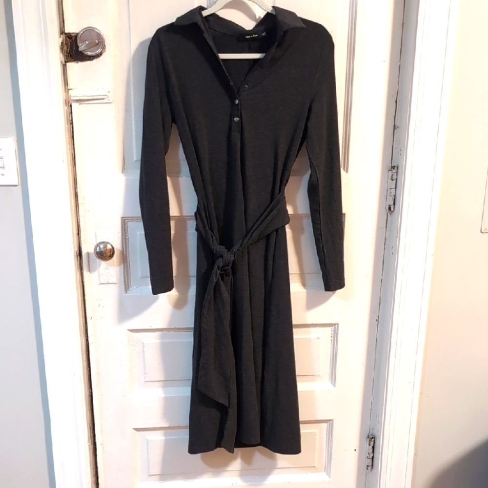 Doe & Rae Charcoal Long Sleeve Dress